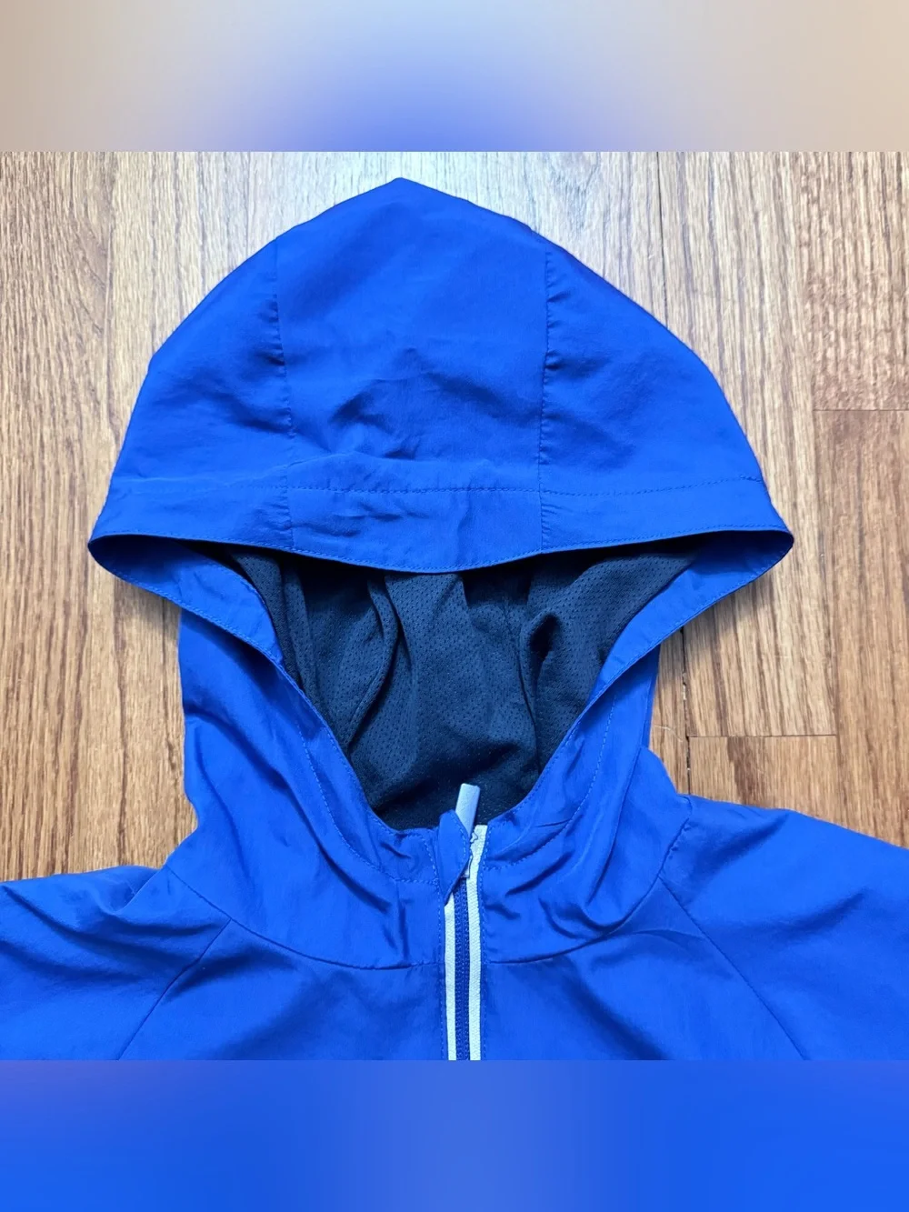 all in motion Blue Hooded Windbreaker Rain Jacket size S Kids